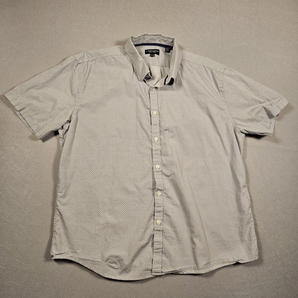 J. Maverick Shirt Short Sleeve Geometric Microprint XL
